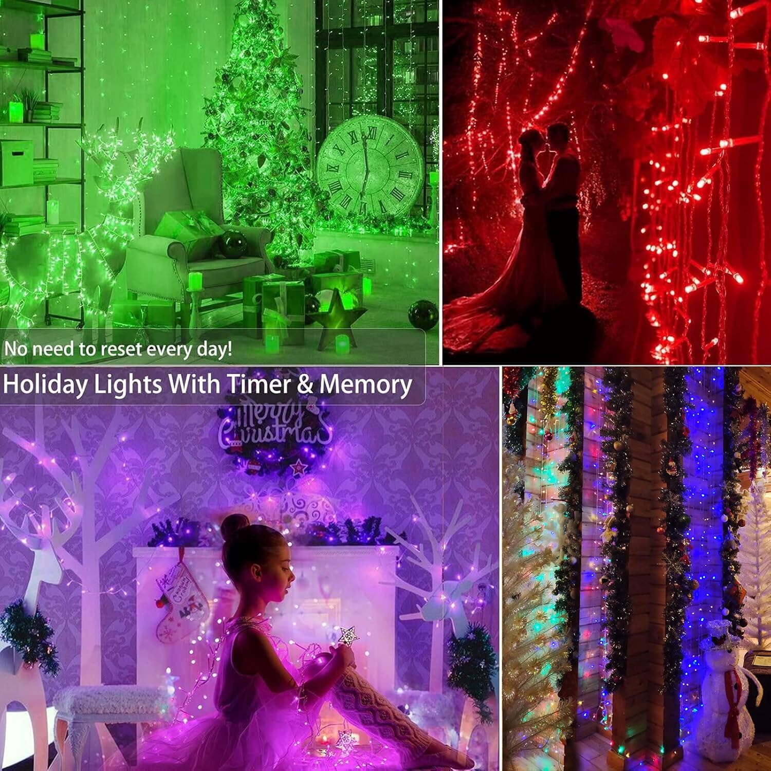 BrizLabs RGB String Lights, Color Changing Orange Purple Halloween Lights, 100 LED 33ft USB