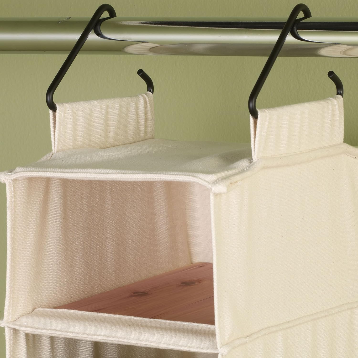 Household Essentials Hanging Shoe Organizer, 10 Wide Cubbies with Cedarline Pockets, Heavy-Duty