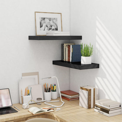 Fun Memories 24 Inch Floating Shelves Wall Mounted, 10 Inch Deep Wall Shelves, 24 x 10 Floating