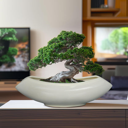 Bonsai Pots 18 Inch - Ceramic Succulent Pots with Drainage Hole Decorative Plant Pot Indoor Large