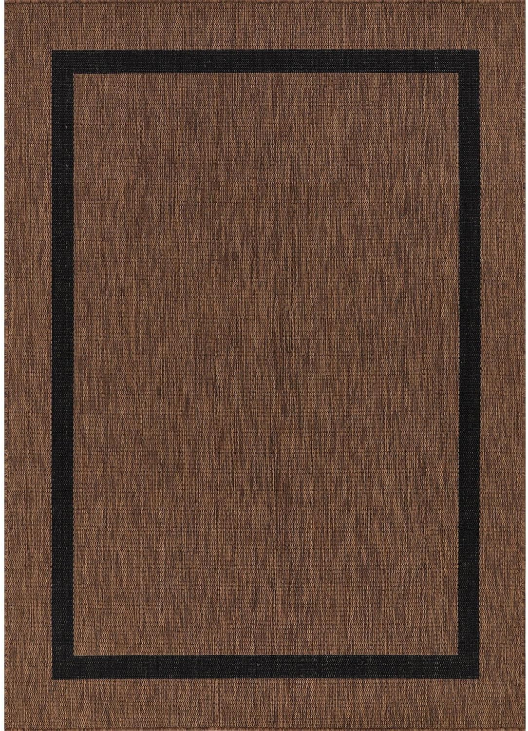 Bordered Outdoor Rug 6x9 Washable Outside Carpet for Indoor Patio Porch Waterproof Easy Cleaning