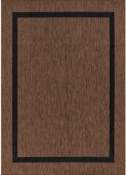 Bordered Outdoor Rug 6x9 Washable Outside Carpet for Indoor Patio Porch Waterproof Easy Cleaning