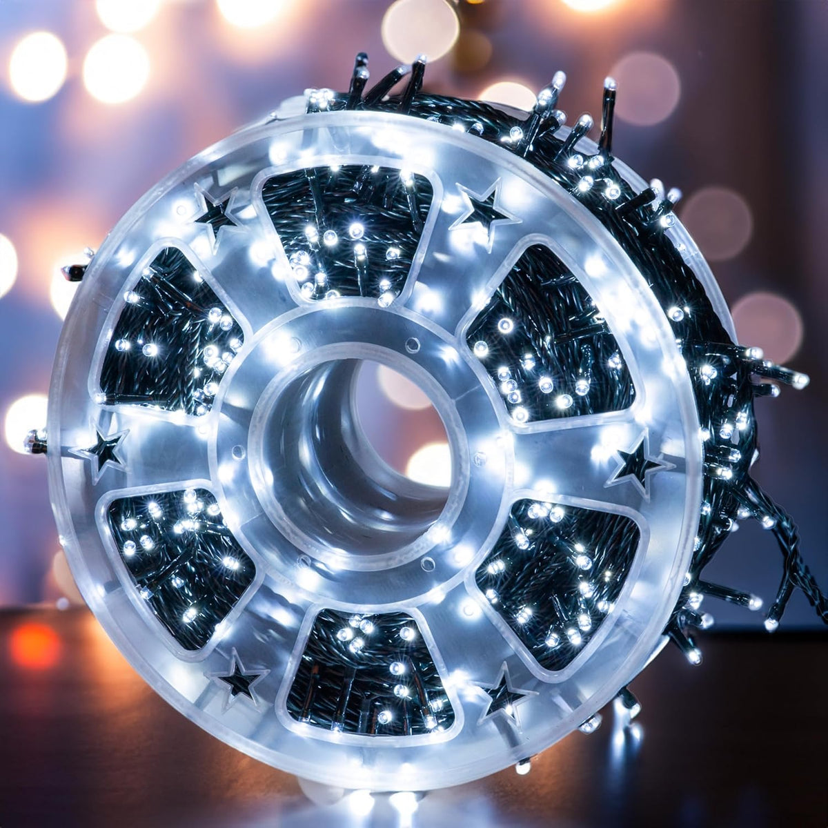 Dazzle Bright 164 FT 500 LED Christmas String Lights, Waterproof Green Wire String Lights with 8