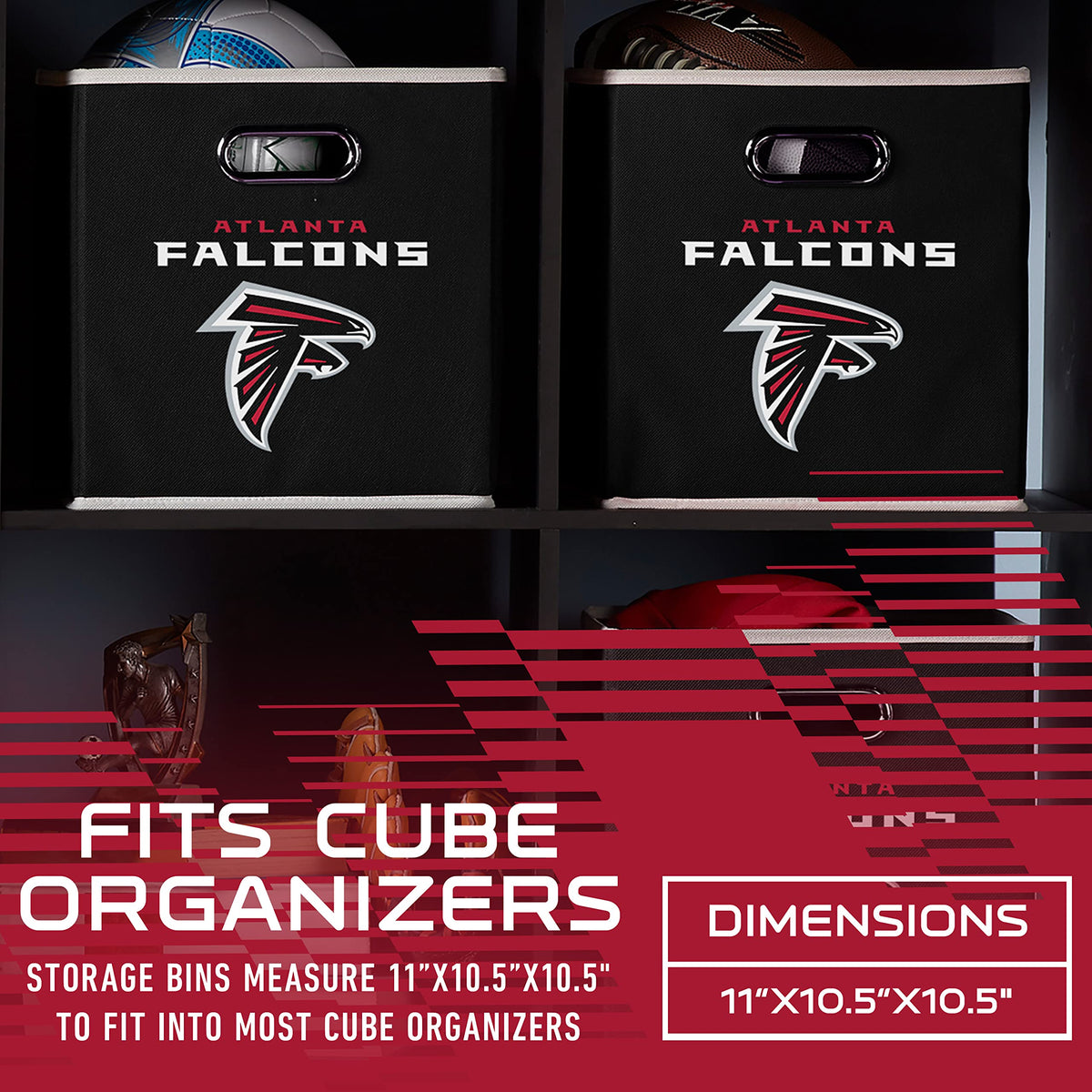 Franklin Sports NFL Atlanta Falcons Collapsible Storage Bin