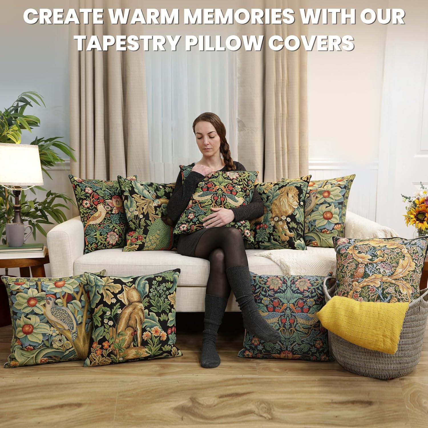 Charlotte Home Furnishings Throw Pillow Covers, Decorative Boho Pillow Covers for Couch, Living