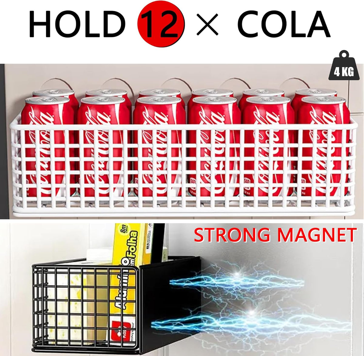 Magnetic Basket Magnetic Fridge Organizer Magnetic Pencil Holder Whiteboard Accessories Home