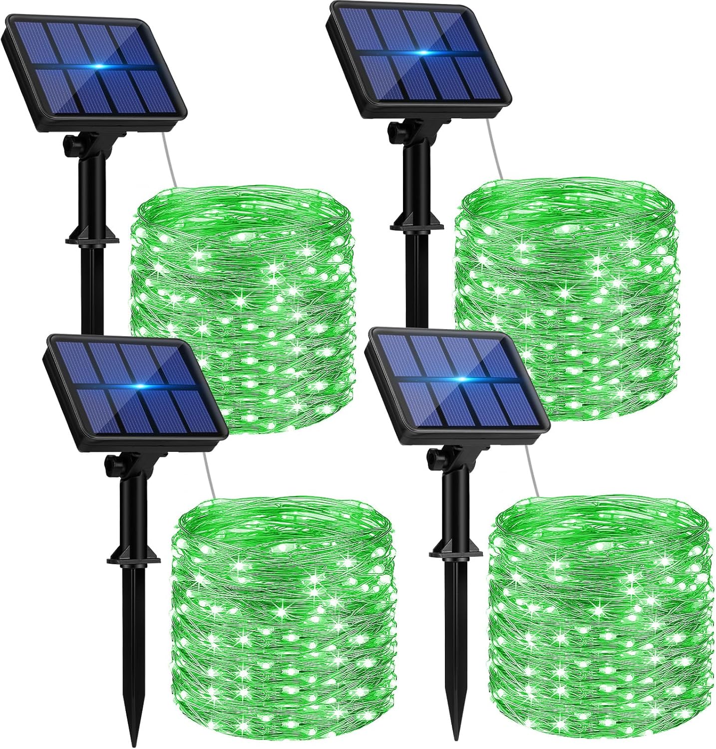 btfarm 4 Pack Solar String Lights Outdoor, 320LED 132FT Halloween Solar Fairy Lights Outside