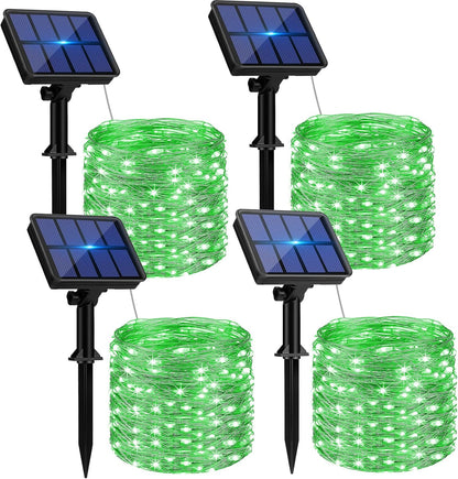 btfarm 4 Pack Solar String Lights Outdoor, 320LED 132FT Halloween Solar Fairy Lights Outside