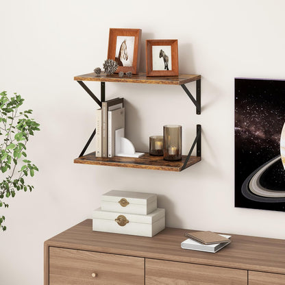 18"W x10"D Floating Shelves, Farmhouse Wall Shelves Home Decor Shelf, Deep Bathroom Shelves with