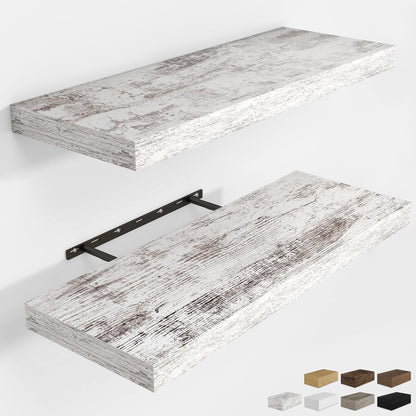 RICHFOCUS 31.5Inch Floating Shelves for Wall 2 Pack Shelves for Bedroom|Kitchen|Bathroom Wall