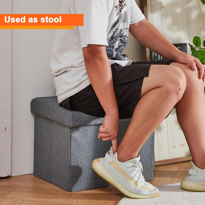 ALASDO Storage Ottoman Footrest Stool Small Ottoman with Storage Foldable Ottomans Foot Rest