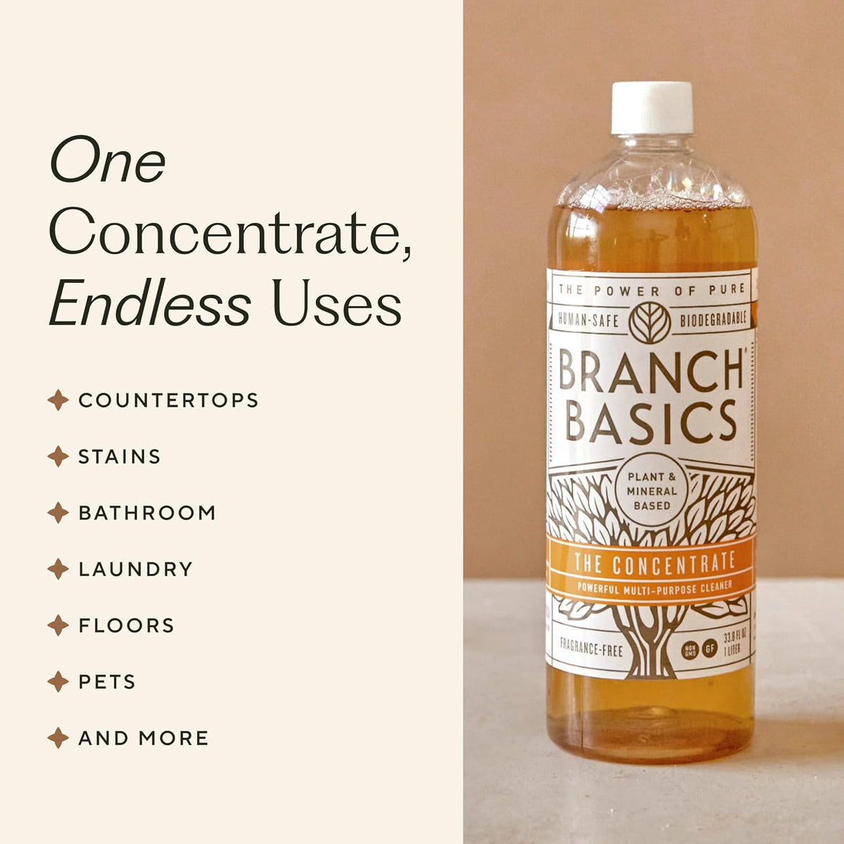Branch Basics Cleaning Essentials Kit in Glass: All Purpose Cleaner and Bathroom Cleaner