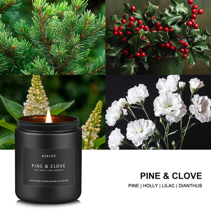 Pine & Clove Candle | Candles for Men - Masculine Candle, Soy Candles for Home Scented, Manly