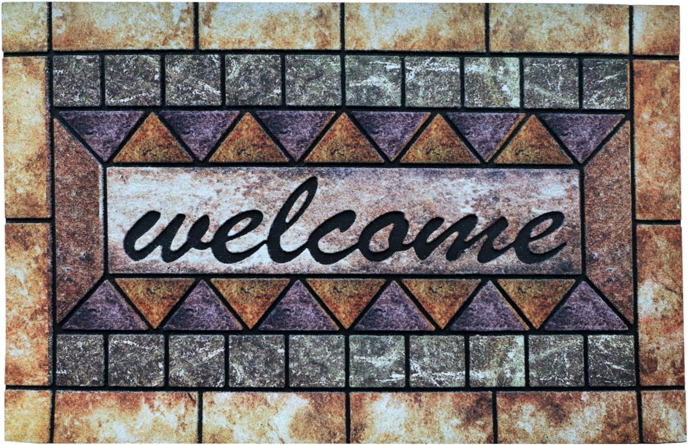 Door Mat Welcome Mat, Heavy Duty Door Mat 23.6 x 35.4 Inch Front Door Mat Rug Doormat for Outdoor