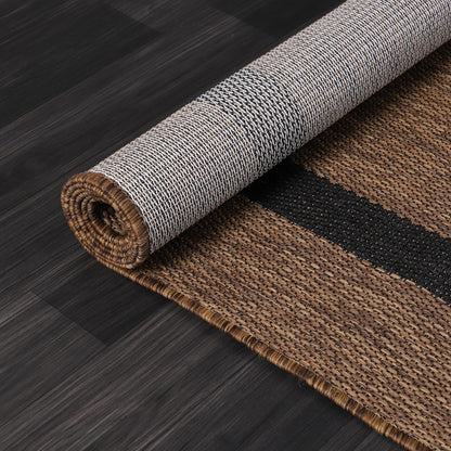 Bordered Outdoor Rug 9x12 Washable Outside Carpet for Indoor Patio Porch Waterproof Easy Cleaning