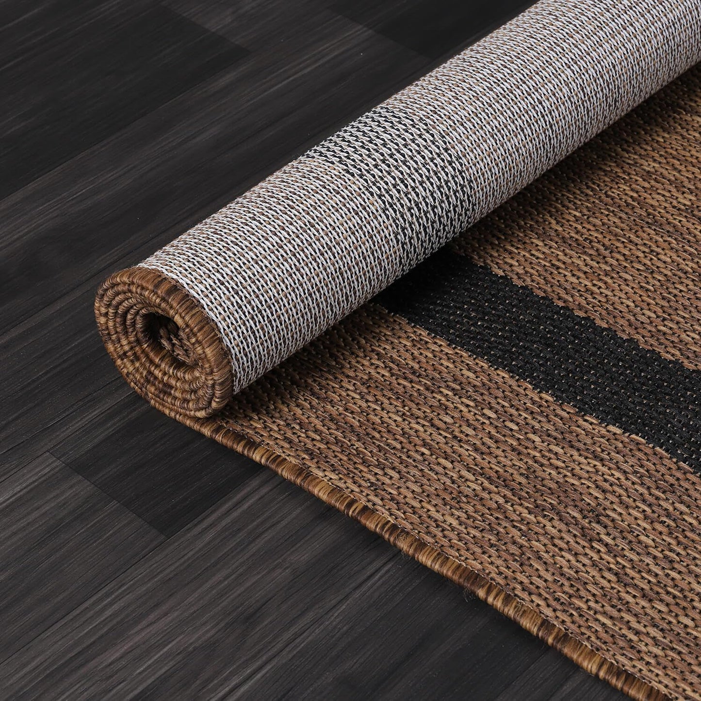 Bordered Outdoor Rug 10x14 Washable Outside Carpet for Indoor Patio Porch Waterproof Easy Cleaning