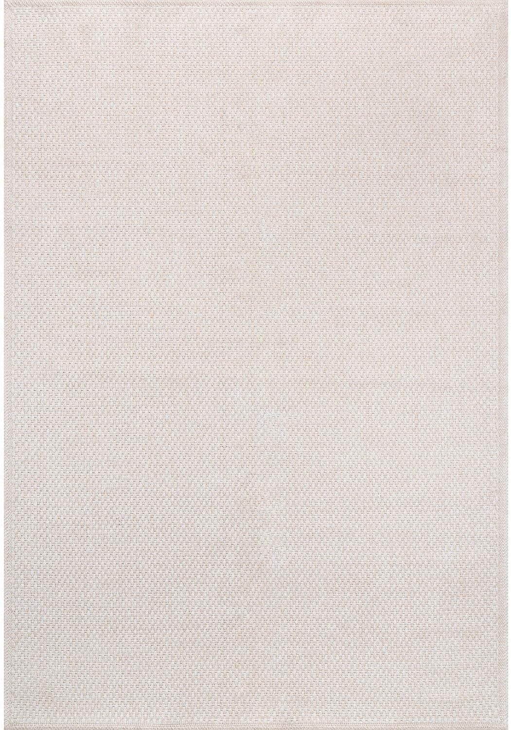 CAMILSON Easy Jute Rug 5x7, Indoor Outdoor Off-White Farmhouse Area Rugs for Living Room Patio and