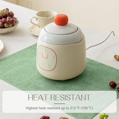 Romanstile Vinyl Placemats Set of 4-12 X 18 Inch - Heat Resistant Place Mats 100% Waterproof