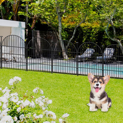 Tall Garden Fence with Gate, 32 in(H) x35 Ft(L) Garden Fencing Animal Barrier, 16 Panels Dog