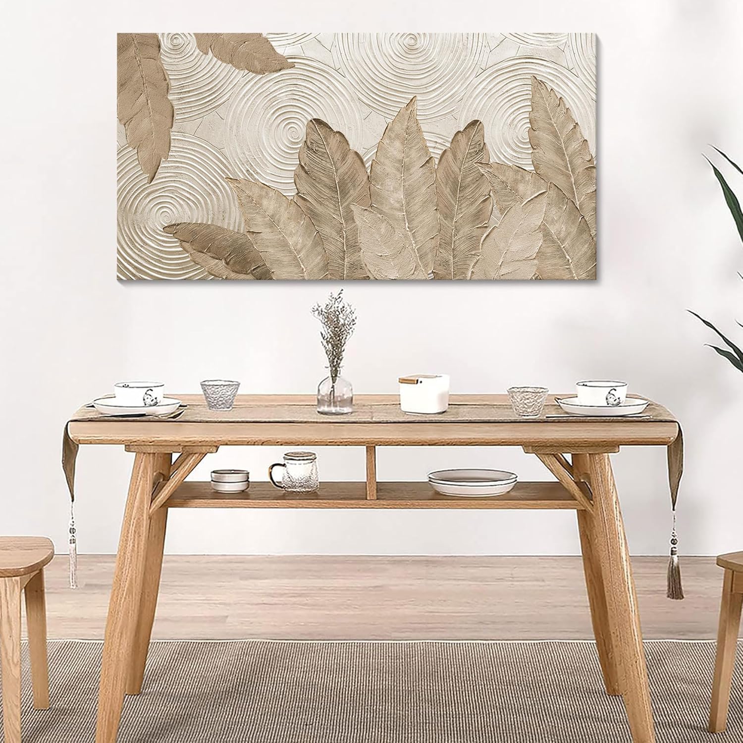 Minimalist & Modern Art for Bedroom Decor Framed Abstract Artwork for Walls Neutral & Contemporary