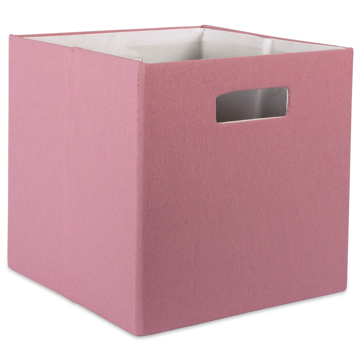 DII Fabric Storage Cube Organizer Bin 13x13x13 Foldable, Rose