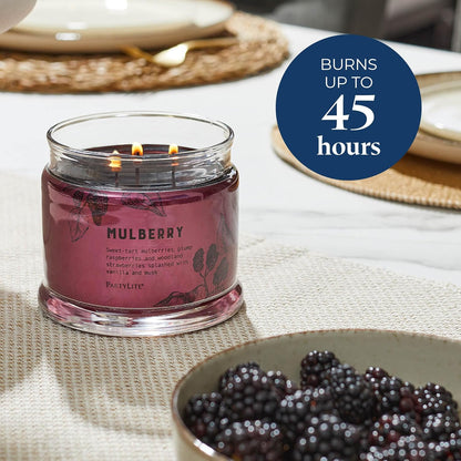 PartyLite Mulberry Scented, Notes of Tart Black Currant, Sweet Blackberry, Juicy Mulberry & Jewels