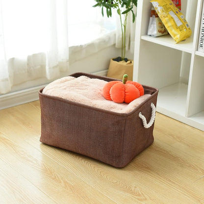 TheWarmHome Organization and Storage Basket for Organizing - 17x14x10 inch 3 Pack Fabric Storage