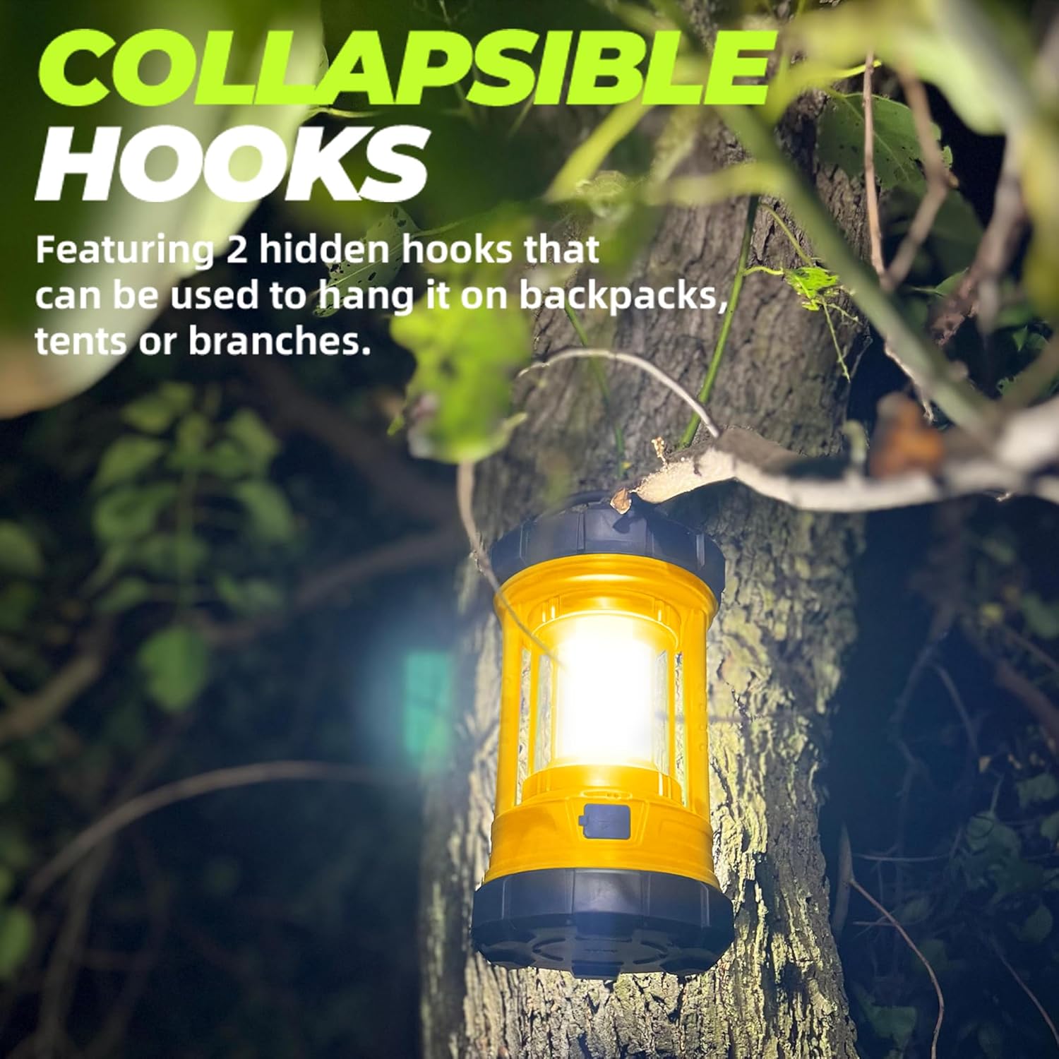 Rechargeable Camping Lantern, 3000LM 5 Light Modes Camping Light 4400 Capacity Phone Charger LED