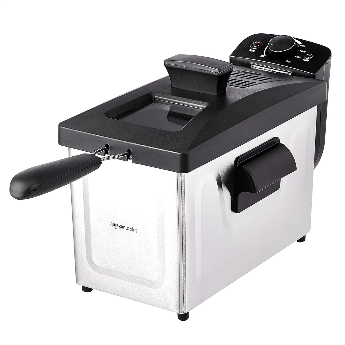 Amazon Basics 3.2-Qt (3.0L) Deep Fryer with 12-Cup Oil Capacity, Adjustable Temperature, Easy
