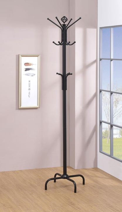 Coaster Home Furnishings - Collier - Metal - 12-Hook Freestanding Coat Rack, Multi-Tier Design with