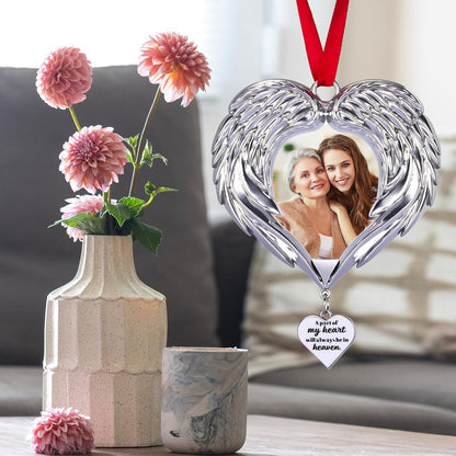 Memorial Christmas Angel Wings Photo Ornaments 2025 Sympathy Gifts for Loss of Loved One