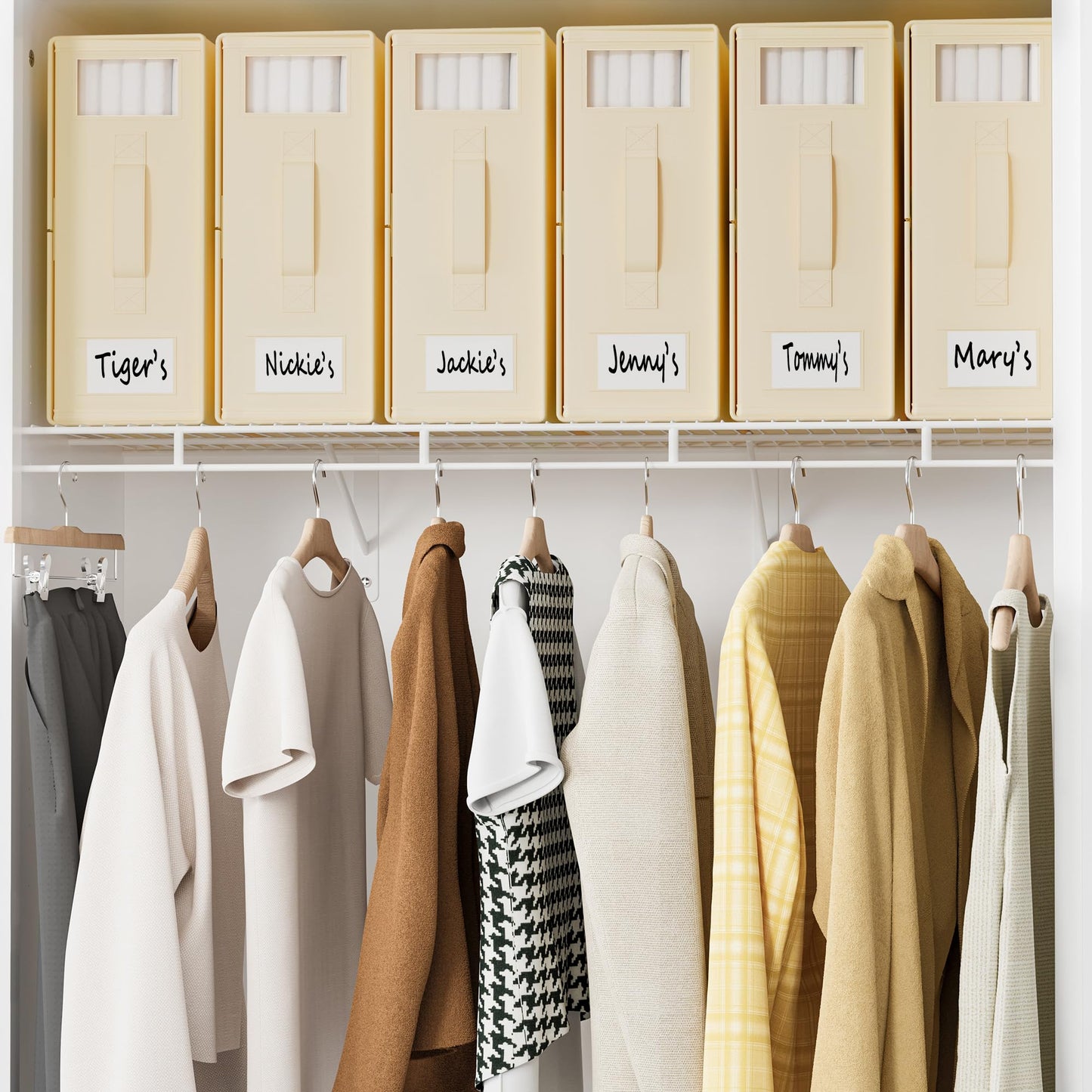 SheetCube Bed Sheet Organizers and Storage 6 Pack, Foldable Linen Closet Organizer with Window and