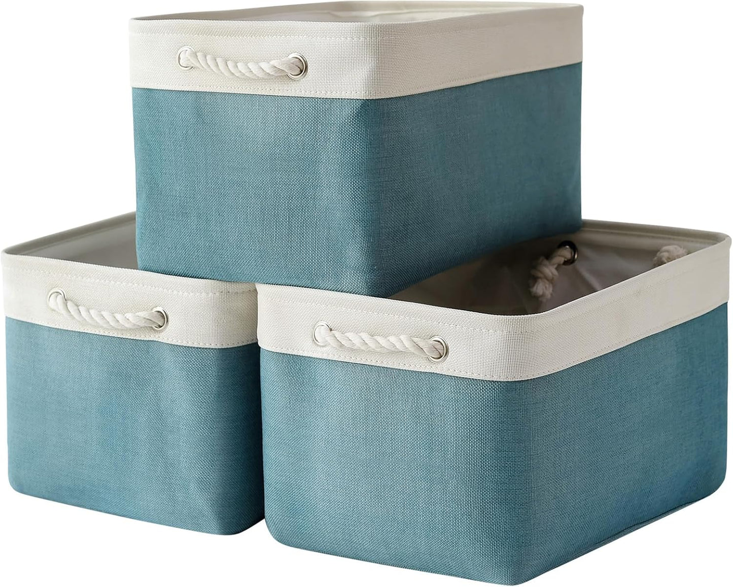 TheWarmHome Organization and Storage basket for Organizing - 3 Pack 16x12x12 inch Cube Storage Bin