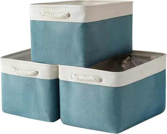 TheWarmHome Organization and Storage basket for Organizing - 3 Pack 16x12x12 inch Cube Storage Bin