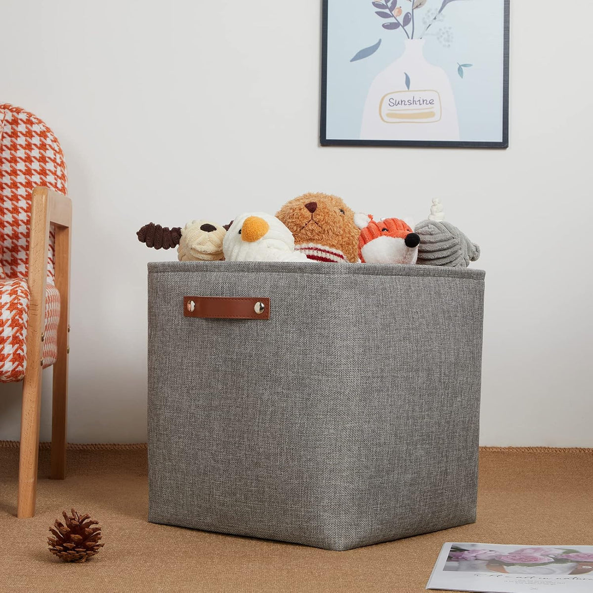 DULLEMELO Cube Storage Boxes,13 inch Fabric Baskets Closet Storage Bins for Home Organization and