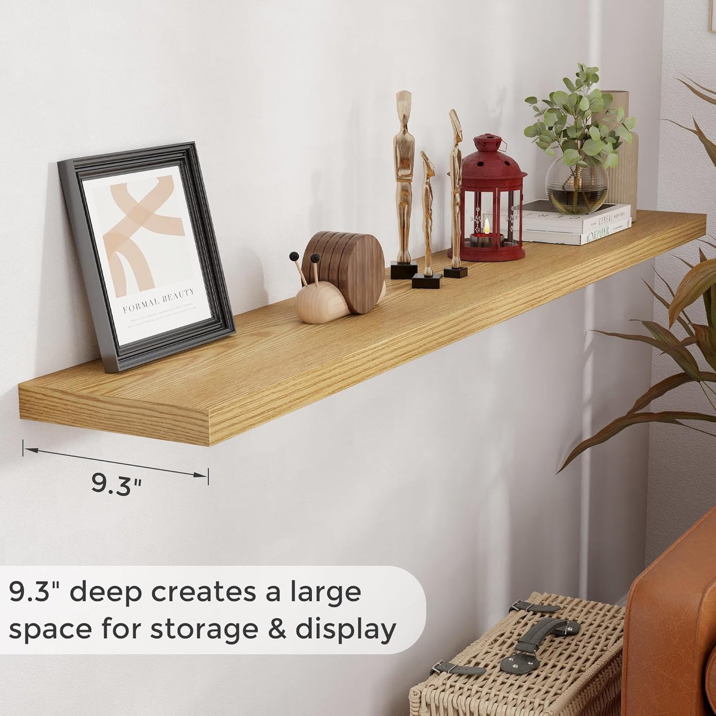 72 Inch Floating Shelves, 72 x 9 Rustic Wooden Fireplace Mantel, 9 Inch Floating Shelf for Wall