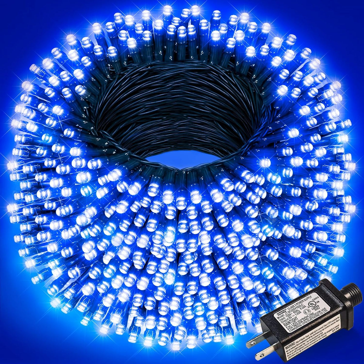 Christmas Lights Outdoor, 262FT 800 LED Christmas String Lights 8 Modes, Green Wire Waterproof