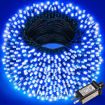 Christmas Lights Outdoor, 262FT 800 LED Christmas String Lights 8 Modes, Green Wire Waterproof