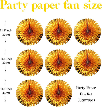 Golden Party Decorations,Engagement Party Decorations 12in,Gold Party Decor, Party Supply
