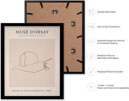 Poster Master Vintage Poster - Retro One Line Snail Drawing Print - Snail Line Art - Minimal Gift