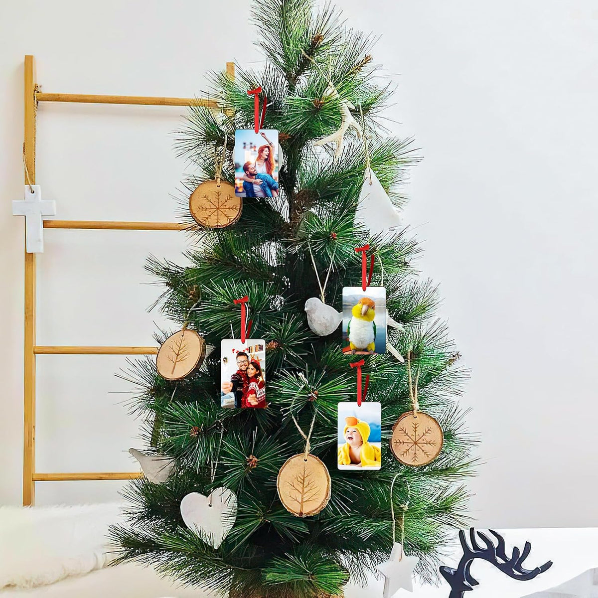 Personalized Christmas Ornaments 2025 Wood Custom Picture Text Hanging Ornament Customized