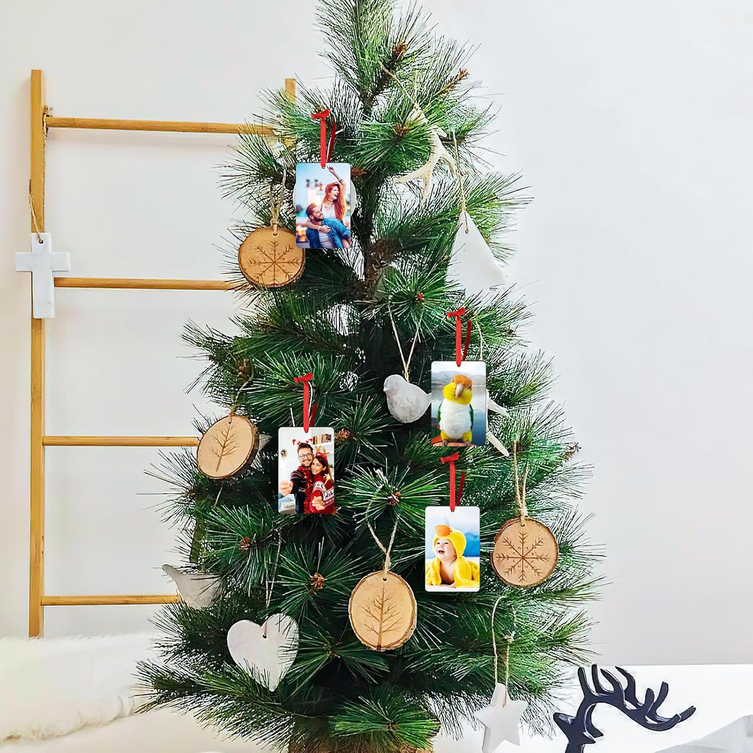 Personalized Christmas Ornaments 2025 Wood Custom Picture Text Hanging Ornament Customized