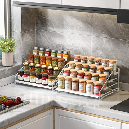 RCHYFEED Spice Rack Organizer for Cabinet,4 Tier Spice Organization for Cabinet Easy