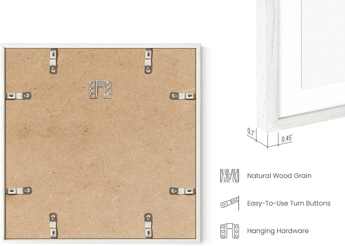 HAUS AND HUES Square Picture Frames 12 x 12 Set of 25 - Photo Gallery Wall Frame Set, Wood Frames