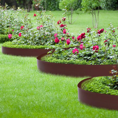 6 Inch Tall 66 ft Length No Dig Landscape Plastic Edging Kit with Hammer Spikes Plastic Garden