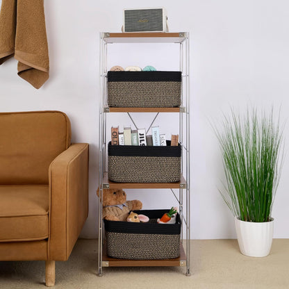 Large Storage Baskets for Shelves, Closet Organizers Bins for Clothes Blanket Towels, Baby Nursery
