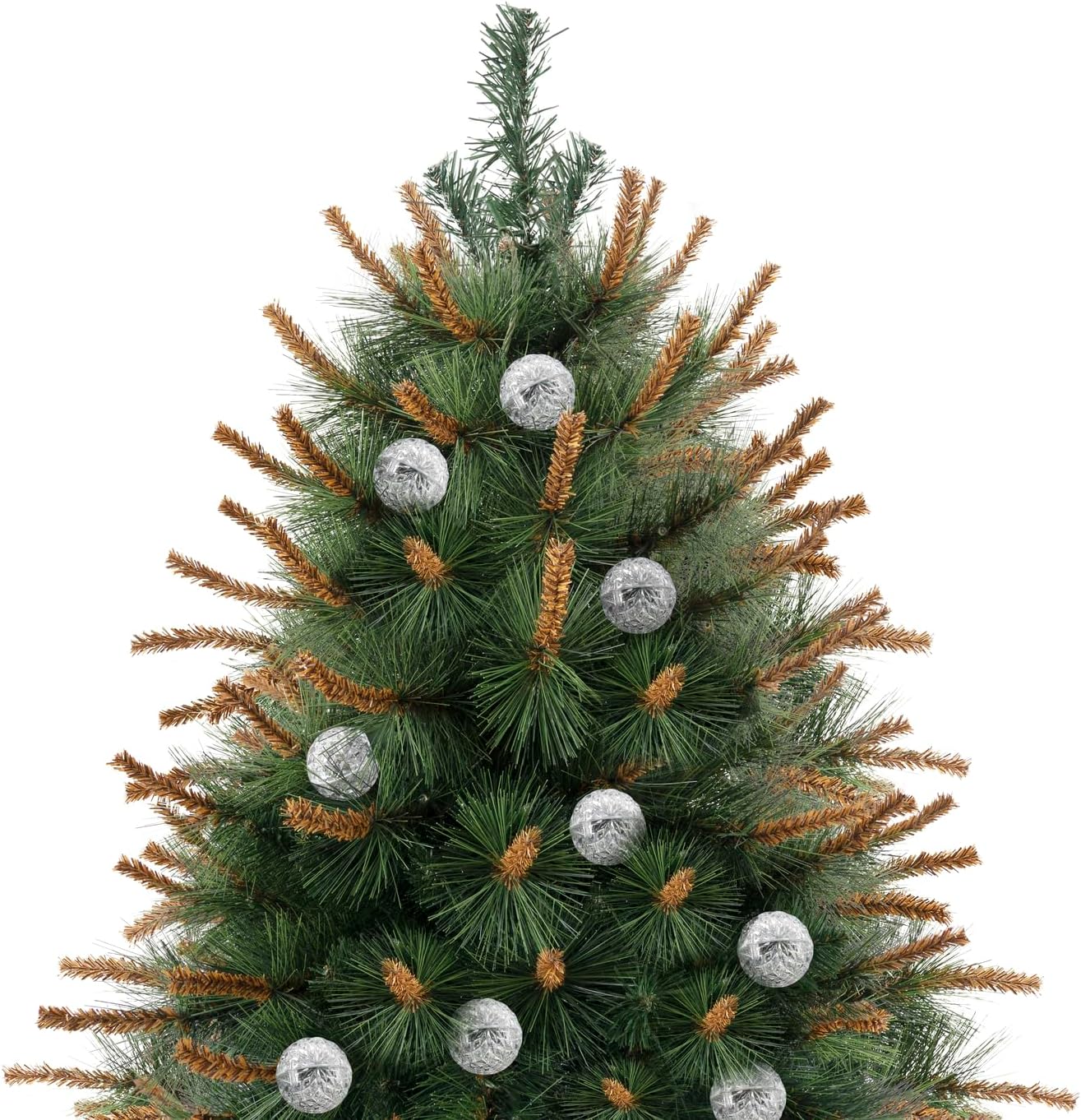 Selena 4.5ft Prelit Artificial Christmas Tree with 373 Branch Tips, 130 Warm Lights and Metal
