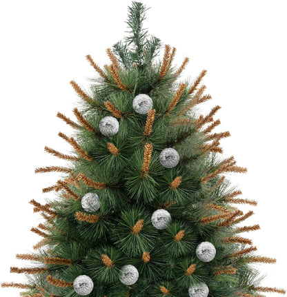 Selena 4.5ft Prelit Artificial Christmas Tree with 373 Branch Tips, 130 Warm Lights and Metal
