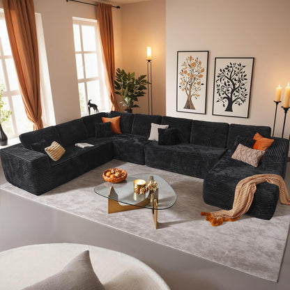 HOOOWOOO Cloud Sectional Couches for Living Room,Modular Sectional Sofa No Assembly,165X110 Inch