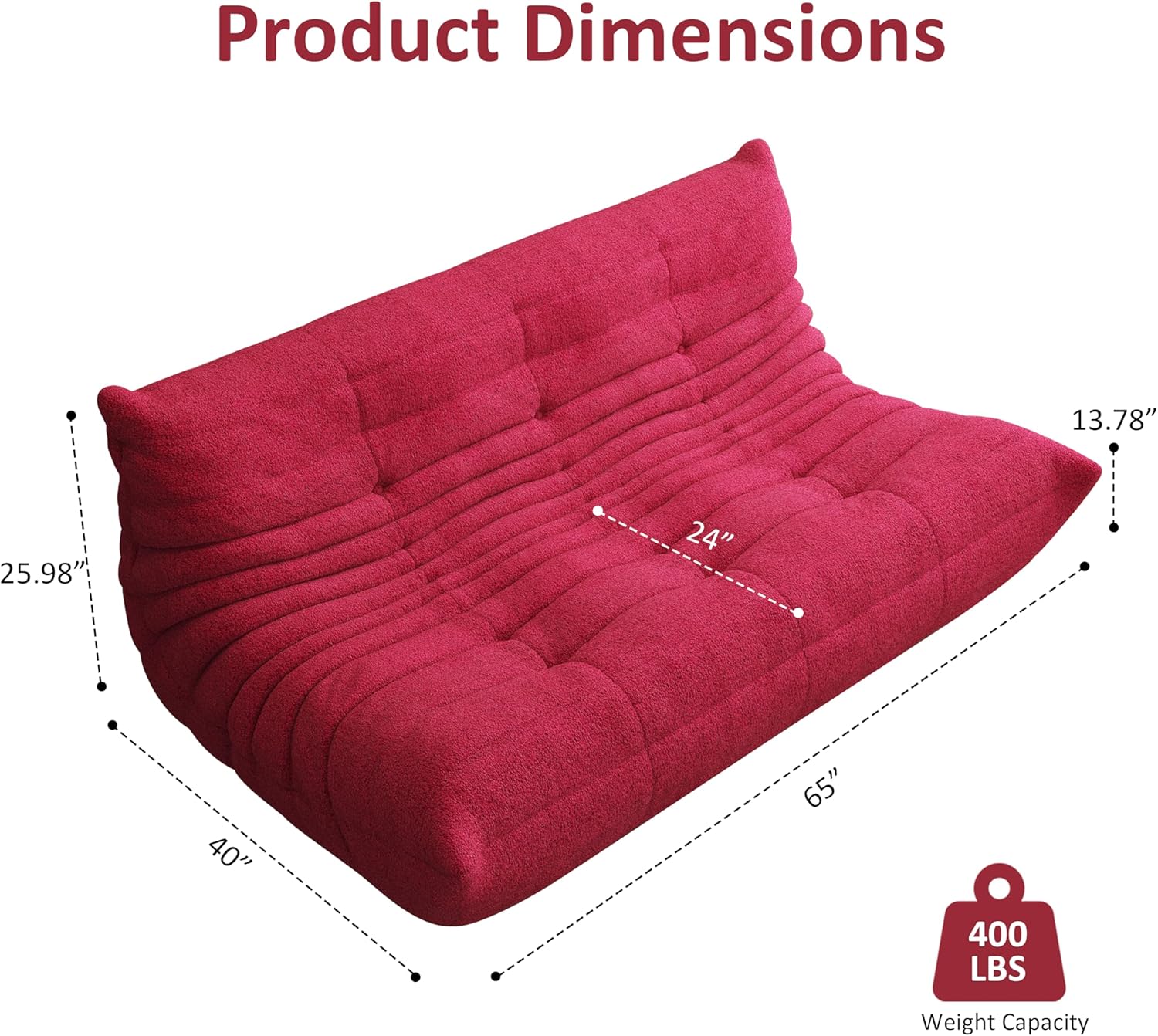 Bean Bag Chair, Oversized Bean Bag Chair for Living Room, Fireside Chair for Adults with Memory